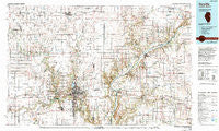 Danville Illinois Historical topographic map, 1:100000 scale, 30 X 60 Minute, Year 1987