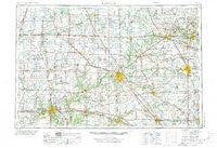 Danville Illinois Historical topographic map, 1:250000 scale, 1 X 2 Degree, Year 1953