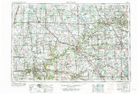 Danville Illinois Historical topographic map, 1:250000 scale, 1 X 2 Degree, Year 1953