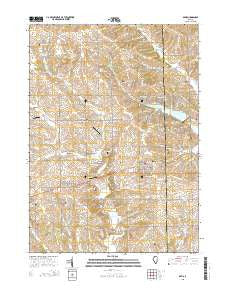 Davis Illinois Current topographic map, 1:24000 scale, 7.5 X 7.5 Minute, Year 2015