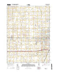 DeKalb Illinois Current topographic map, 1:24000 scale, 7.5 X 7.5 Minute, Year 2015