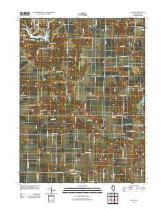 DeLong Illinois Historical topographic map, 1:24000 scale, 7.5 X 7.5 Minute, Year 2012