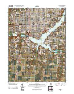 Decatur Illinois Historical topographic map, 1:24000 scale, 7.5 X 7.5 Minute, Year 2012