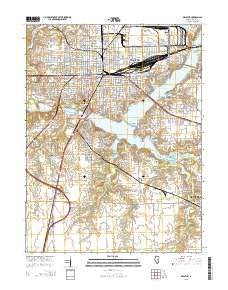 Decatur Illinois Current topographic map, 1:24000 scale, 7.5 X 7.5 Minute, Year 2015