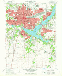 Decatur Illinois Historical topographic map, 1:24000 scale, 7.5 X 7.5 Minute, Year 1967