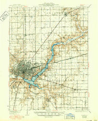 Decatur Illinois Historical topographic map, 1:62500 scale, 15 X 15 Minute, Year 1933