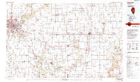 Decatur Illinois Historical topographic map, 1:100000 scale, 30 X 60 Minute, Year 1985