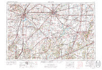 Decatur Illinois Historical topographic map, 1:250000 scale, 1 X 2 Degree, Year 1958