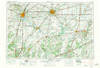 Decatur Illinois Historical topographic map, 1:250000 scale, 1 X 2 Degree, Year 1958