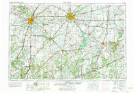 Decatur Illinois Historical topographic map, 1:250000 scale, 1 X 2 Degree, Year 1958