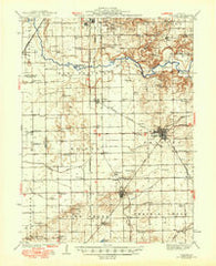 Delavan Illinois Historical topographic map, 1:62500 scale, 15 X 15 Minute, Year 1942