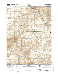 Delavan South Illinois Current topographic map, 1:24000 scale, 7.5 X 7.5 Minute, Year 2015
