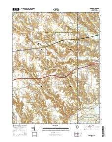 Dennison Illinois Current topographic map, 1:24000 scale, 7.5 X 7.5 Minute, Year 2015