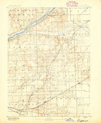 Des Plaines Illinois Historical topographic map, 1:62500 scale, 15 X 15 Minute, Year 1890