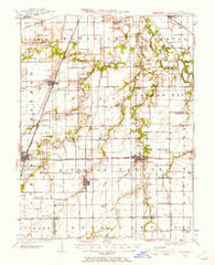 Divernon Illinois Historical topographic map, 1:62500 scale, 15 X 15 Minute, Year 1922
