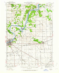 Dixon Illinois Historical topographic map, 1:62500 scale, 15 X 15 Minute, Year 1950