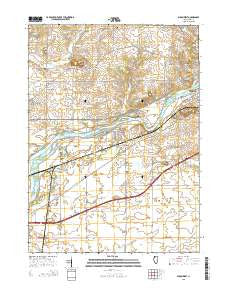Dixon West Illinois Current topographic map, 1:24000 scale, 7.5 X 7.5 Minute, Year 2015