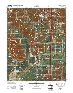 Dongola Illinois Historical topographic map, 1:24000 scale, 7.5 X 7.5 Minute, Year 2012