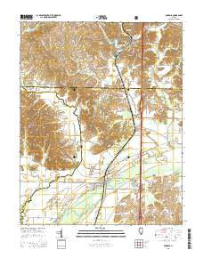 Dongola Illinois Current topographic map, 1:24000 scale, 7.5 X 7.5 Minute, Year 2015