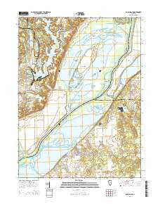 Duck Island Illinois Current topographic map, 1:24000 scale, 7.5 X 7.5 Minute, Year 2015