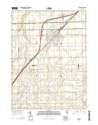 Dwight Illinois Current topographic map, 1:24000 scale, 7.5 X 7.5 Minute, Year 2015