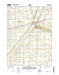 Earlville Illinois Current topographic map, 1:24000 scale, 7.5 X 7.5 Minute, Year 2015