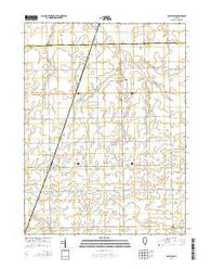 East Lynn Illinois Current topographic map, 1:24000 scale, 7.5 X 7.5 Minute, Year 2015