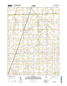 East Lynn Illinois Current topographic map, 1:24000 scale, 7.5 X 7.5 Minute, Year 2015
