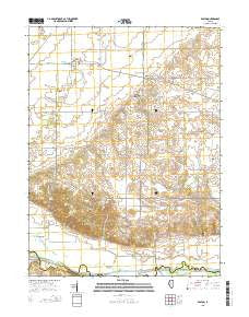 Easton Illinois Current topographic map, 1:24000 scale, 7.5 X 7.5 Minute, Year 2015