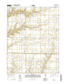 Eberle Illinois Current topographic map, 1:24000 scale, 7.5 X 7.5 Minute, Year 2015
