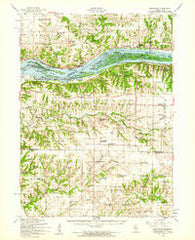 Edgington Illinois Historical topographic map, 1:62500 scale, 15 X 15 Minute, Year 1953