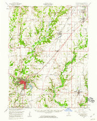 Edwardsville Illinois Historical topographic map, 1:62500 scale, 15 X 15 Minute, Year 1954