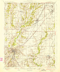 Edwardsville Illinois Historical topographic map, 1:62500 scale, 15 X 15 Minute, Year 1932