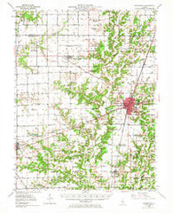 Effingham Illinois Historical topographic map, 1:62500 scale, 15 X 15 Minute, Year 1950