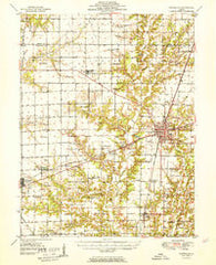 Effingham Illinois Historical topographic map, 1:62500 scale, 15 X 15 Minute, Year 1951