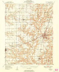 Effingham Illinois Historical topographic map, 1:62500 scale, 15 X 15 Minute, Year 1951