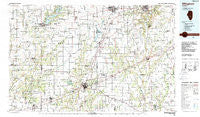 Effingham Illinois Historical topographic map, 1:100000 scale, 30 X 60 Minute, Year 1986