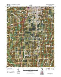 Effingham South Illinois Historical topographic map, 1:24000 scale, 7.5 X 7.5 Minute, Year 2012
