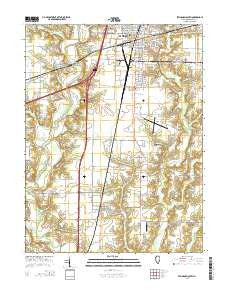 Effingham South Illinois Current topographic map, 1:24000 scale, 7.5 X 7.5 Minute, Year 2015