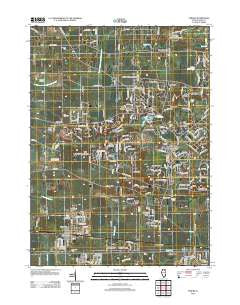 Elburn Illinois Historical topographic map, 1:24000 scale, 7.5 X 7.5 Minute, Year 2012
