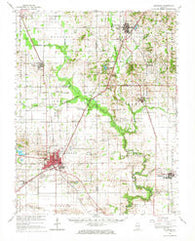 Eldorado Illinois Historical topographic map, 1:62500 scale, 15 X 15 Minute, Year 1963