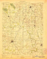 Eldorado Illinois Historical topographic map, 1:62500 scale, 15 X 15 Minute, Year 1906