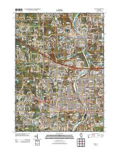 Elgin Illinois Historical topographic map, 1:24000 scale, 7.5 X 7.5 Minute, Year 2012