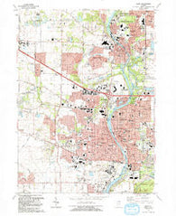 Elgin Illinois Historical topographic map, 1:24000 scale, 7.5 X 7.5 Minute, Year 1992
