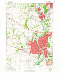 Elgin Illinois Historical topographic map, 1:24000 scale, 7.5 X 7.5 Minute, Year 1962