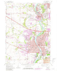 Elgin Illinois Historical topographic map, 1:24000 scale, 7.5 X 7.5 Minute, Year 1962