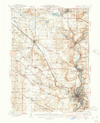 Elgin Illinois Historical topographic map, 1:62500 scale, 15 X 15 Minute, Year 1940