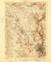 Elgin Illinois Historical topographic map, 1:62500 scale, 15 X 15 Minute, Year 1925
