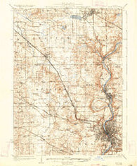 Elgin Illinois Historical topographic map, 1:62500 scale, 15 X 15 Minute, Year 1925