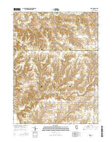 Eliza Illinois Current topographic map, 1:24000 scale, 7.5 X 7.5 Minute, Year 2015